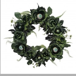 Halloween prop decoration 15IN EYEBALL WREATH LIGHT-UP seasonal