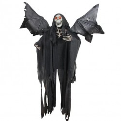 Lighted Halloween Skeletal Reaper Outdoor Yard Holiday Decoration Hanging Prop