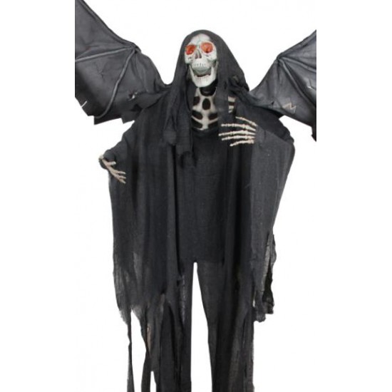 Lighted Halloween Skeletal Reaper Outdoor Yard Holiday Decoration Hanging Prop