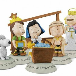 Hallmark Peanuts Gang Charlie Brown Snoopy Retired Nativity Full Set 11 Piece