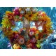 Fall Autumn Thanksgiving Turkey Pumpkins Vegetables Basket Centerpiece Decor NEW