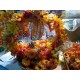 Fall Autumn Thanksgiving Turkey Pumpkins Vegetables Basket Centerpiece Decor NEW