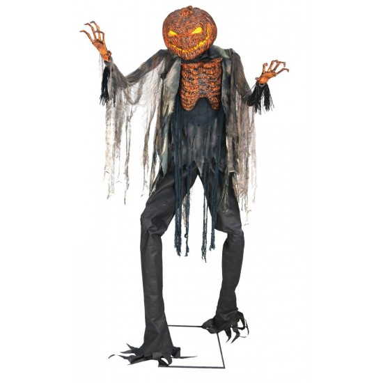 Morris Costumes Halloween Scorched Scarecrow with Fog Machine 7 ft.