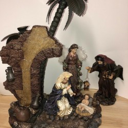 Treasured Craftsmanship 2003 The Bombay Company 4 pc Christmas Nativity Scene