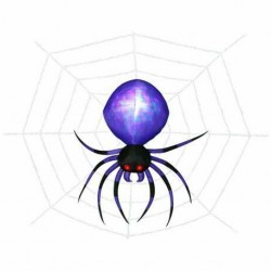 Hyde and Eek Boutique Halloween 2' LED Spider on Web Airblown