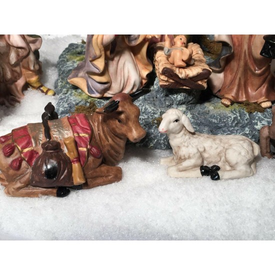 NEW RARE ENESCO GROUP 15 PIECE NATIVITY SET HOLY FAMILY, ANGEL, WISEMEN, BARN...