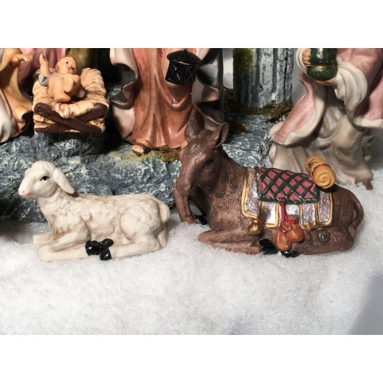 NEW RARE ENESCO GROUP 15 PIECE NATIVITY SET HOLY FAMILY, ANGEL, WISEMEN, BARN...