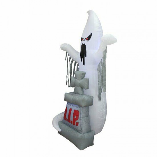 Halloween Inflatable LED Grave Ghost Tombstone Holiday Decoration Outdoor Lights