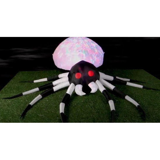 Projection Kaleidoscope Large Spider Inflatable Outdoor Halloween Holiday Decor