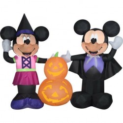 BRAND NEW 5-1/2 FT TALL INFLATABLE LIGHTED MICKEY AND MINNIE PLUS FREE SHIPPING