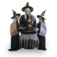 Animated Creepy Witches w/ LED Stirring Cauldron Moving Mouth Halloween Decor