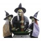 Animated Creepy Witches w/ LED Stirring Cauldron Moving Mouth Halloween Decor