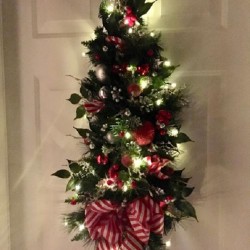 Awe-Inspiring Candy Cane Wall Tree