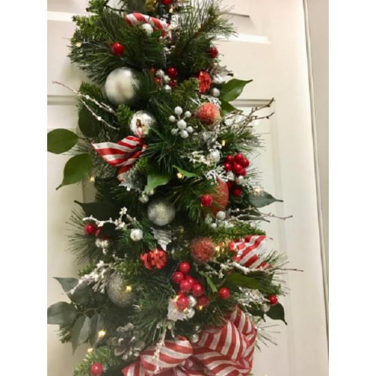 Awe-Inspiring Candy Cane Wall Tree