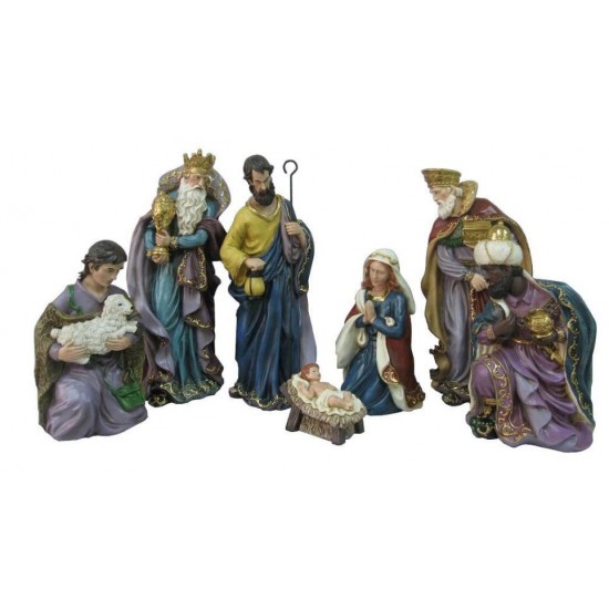 Nacimiento de Navidad 17 in. Nativity Sets for Christmas Indoor Resin Decor NEW