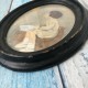 Vintage Antique? Child Watercolor framed picture Welch decor Oval