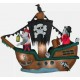 Gemmy 10 Ft. Animated Inflatable Skeleton Pirate Ship Halloween Horror Party