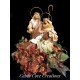 Holy Family Nativity with fabric robes, Nativity Christmas Centerpiece