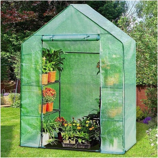 KSLD Walk-in Greenhouse, Portable Plant Gardening Greenhouse, Suitable Gardening Flowerpot Outdoor Use Greenhouse Hoops Indoor Small Portable Greenhouse 1022