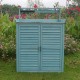 Tuuertge Outdoor Storage Cabinets Outdoor Locker Storage Cabinet Balcony Courtyard Garden Tool Cabinet Wooden Shoe Rack Outdoor Storage Container (Color : Blue, Size : 87x45x120cm)