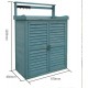 Tuuertge Outdoor Storage Cabinets Outdoor Locker Storage Cabinet Balcony Courtyard Garden Tool Cabinet Wooden Shoe Rack Outdoor Storage Container (Color : Blue, Size : 87x45x120cm)