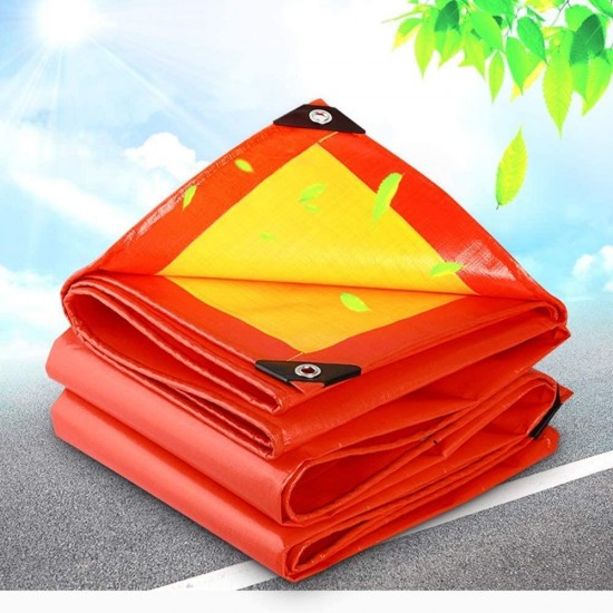 JFFFFWI Tarpaulin, Outdoor Waterproof Tarpaulin Truck Tarp UV Protected Ground Sheet s for Camping Fishing Gardening Construction Contractors and Emergency Shelter - Multi-Size Optional Tarpaulin