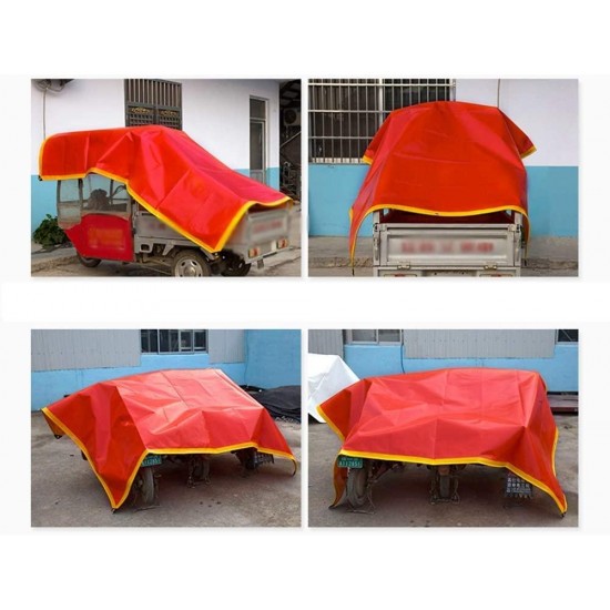 JFFFFWI Tarpaulin, Outdoor Waterproof Tarpaulin Truck Tarp UV Protected Ground Sheet s for Camping Fishing Gardening Construction Contractors and Emergency Shelter - Multi-Size Optional Tarpaulin