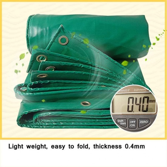 JFFFFWI Tarpaulin,Green Waterproof Heavy Duty Tarp UV Resistant Ground Sheet s for Camping, Fishing, Gardening Car Boat Camping Firewood Woodpile-450g/㎡ Tarpaulin (Size : 6x6m)