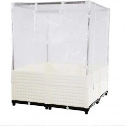 Ygo Greenhouse Hot House with Zipper Doors for Garden,Patio,Home,Backyard (Color : White, Size : 8036cm/31.514.2