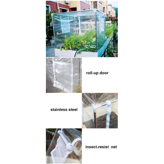 Ygo Greenhouse Hot House with Zipper Doors for Garden,Patio,Home,Backyard (Color : White, Size : 8036cm/31.514.2