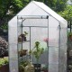 Portable Garden Greenhouse, Large Walk-in Plant Gardening Green House with Roll-Up Zipper Door, Durable Frame and Shelves, for Grow Seedlings Herbs Flowers, 14373195cm