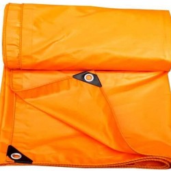 ZHUAN Tarpaulin Waterproof Sunscreen Swimming Pool Cover All Weather Reinforced Hem Galvanized Eyelet Outdoor Gardening Accessories Hardware, 18 Sizes (Color : Orange, Size : 4x6m)