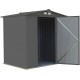 Arrow 6' x 5' EZEE Galvanized Steel Low Gable Shed Charcoal, Storage Shed with Peak Style Roof