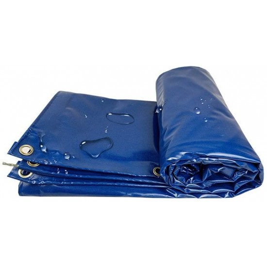 JFFFFWI Tarpaulin,Blue Heavy Duty Truck Tarp Waterproof UV Resistant Ground Sheet s for Camping, Fishing, Gardening Car Boat Camping Firewood Woodpile-350g/㎡ Tarpaulin (Size : 6x6m)