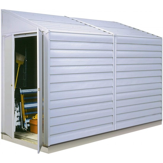 Arrow Yardsaver Compact Galvanized Steel Storage Shed with Pent Roof, 4' x 10'