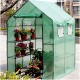 KSLD 8 Shelves Portable Walk-in Greenhouse, Indoor Grow Tent Room with with PE Cover and Zipper Openings Green House for Plants 1022