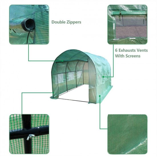 YQ WHJB 3-Tier Portable Garden Walk-in Greenhouse,Heavy Duty Greenhouse Plant Gardening Dome Greenhouse Tent