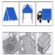 ZHUAN Tarpaulin Waterproof Heavy Duty Sunscreen Weatherproof Gardening Accessories Aluminum Eyelet Outdoor Garden Cover, 17 Sizes (Color : Blue, Size : 3.8x7.7m)