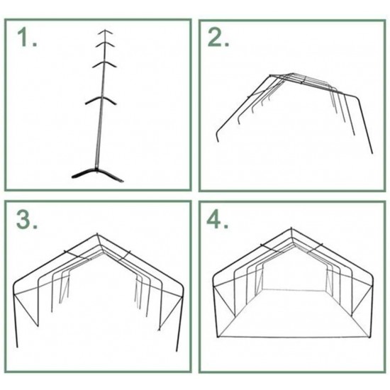 WYZBD 20′x10′x7′-B Heavy Duty Greenhouse Plant Gardening Spiked Greenhouse Tent