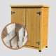 Tuuertge Outdoor Storage Cabinets Outdoor Storage Box Tool Shoe Rain Boots Shovel Cabinet Rainproof Anticorrosive Galvanized Outdoor Storage Container (Color : Yellow, Size : 75x40x90cm)