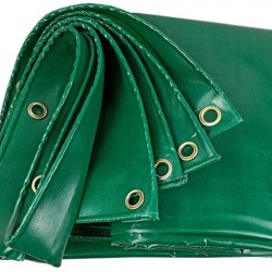 JFFFFWI Tarp Sheet Tarpaulin Heavy Duty Tarp Waterproof Ground Sheet Cover Green with Eyelets for Outdoor Camping, Wood, Car, Camping Or Gardening 450g/㎡ 16 Sizes (Color : Green, Size : 3X5M)