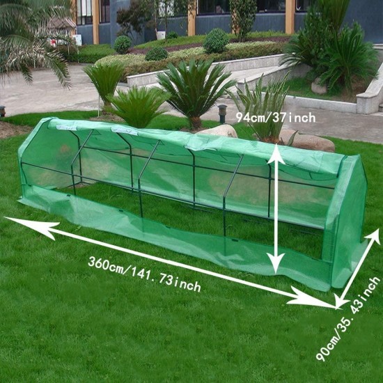 Portable Large Greenhouse, Outdoor Green Garden Hot House Tent, for Grow Seeds Seedlings Tend Potted Plants, 141.73