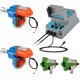 UYG Greenhouse Film Roll Up Motors with Limit Switch and Creeper (2 Packs) + Transformer Controller Joint Box (AC110V to DC24V) for Chicken Coop Greenhouse Ventilation System, Automatic Venting