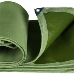 ZHUAN Tarpaulin Waterproof Heavy Duty Sun Protection Tent Floor Covering Truck Tarpaulin Edge Punch Four-Corner Reinforcement Outdoor Patio, 17 Sizes (Color : Green, Size : 4x8m)