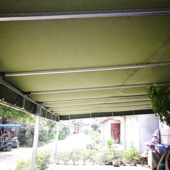 ZHUAN Tarpaulin Waterproof Heavy Duty Sun Protection Tent Floor Covering Truck Tarpaulin Edge Punch Four-Corner Reinforcement Outdoor Patio, 17 Sizes (Color : Green, Size : 4x8m)