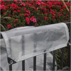 FQJYNLY Clear Tarpaulin Waterproof Plastic Tarp Sheet for Gardening Camping Traveling Ground Covers，Thickness 0.3MM，Customization Sizes (Color : Clear, Size : 4.0X5.0M)