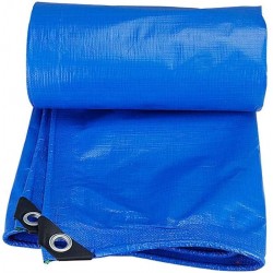 ZHUAN Tarpaulin Waterproof Heavy Duty Protect Materials from Moisture and Dust Lightweight Metal Eyelet Easy to Carry Outdoor Open Air Yard, 21 Sizes (Color : Blue, Size : 8x10m)