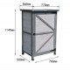 Outdoor Storage Cabinets Outdoor Solid Wood Storage Cabinet Garden Rain Boots Shovel Tool Storage Box Anticorrosion Outdoor Storage Container (Color : Gray, Size : 77x56.5x114cm)