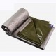 PANYFDD Tarpaulin Double-Sided Waterproof Windproof Outdoor Gardening Sun Protection Cover Truck Shed Cloth Anti-Oxidation, Polyethylene, Green and Silver Two-Tone roof, Camping (Size : 8x12m)