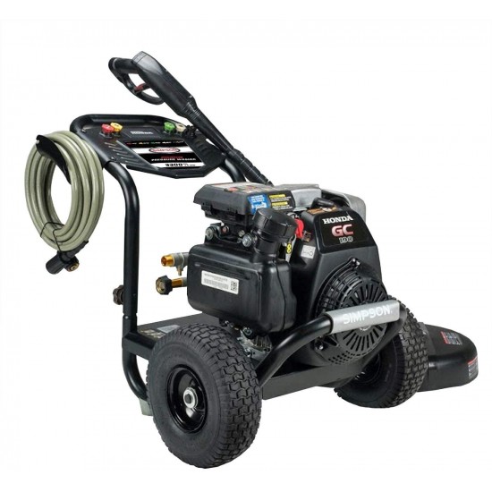 Simpson Cleaning MS61033-S 3300 PSI at 2.4 GPM Honda GC190 with OEM Technologies Axial Cam Pump Cold Water Premium Residential Gas Pressure Washer and Surface Scrubber